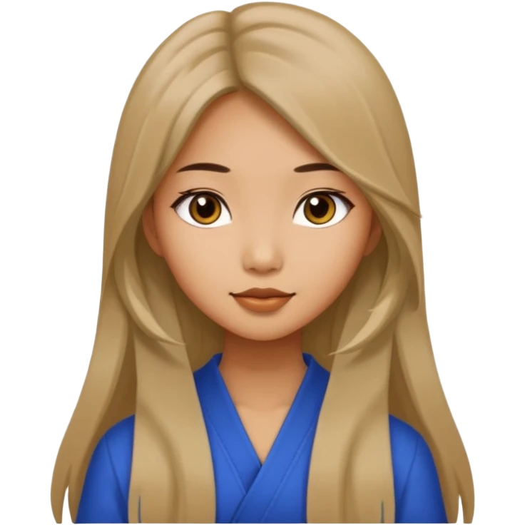 Rich Instagram baddieAsian girl with long hair emoji