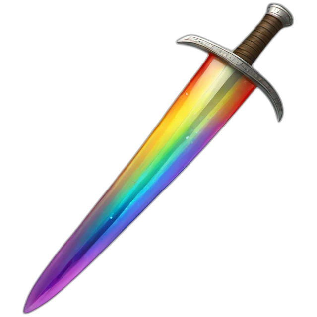 sword rainbow glass emoji