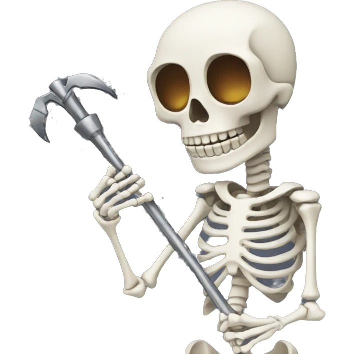 Skeleton working emoji