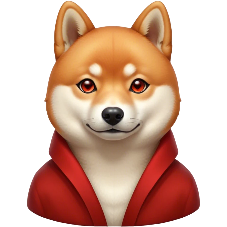 Cinematic Noble Shiba Inu Portrait Emoji, Poised and regal, with a compact, agile build and a well-groomed coat of vibrant red with a creamy underbelly, deep-set soulful brown eyes, Simplified yet sharp and sophisticated features, highly detailed, glowing with a soft, dignified glow, high shine, intelligent and spirited, stylized with an air of elegance, focused and attentive, soft glowing outline, capturing the essence of a watchful and confident companion, so majestic it feels as though it could prance out of the screen with effortless authority! emoji