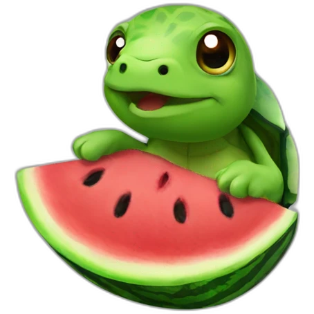 Watermelon turtle emoji
