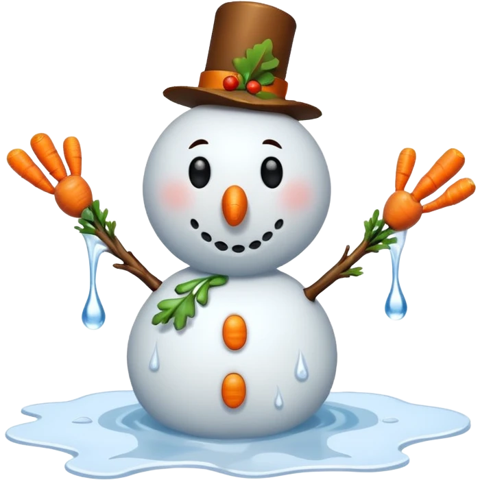 melting snowman emoji