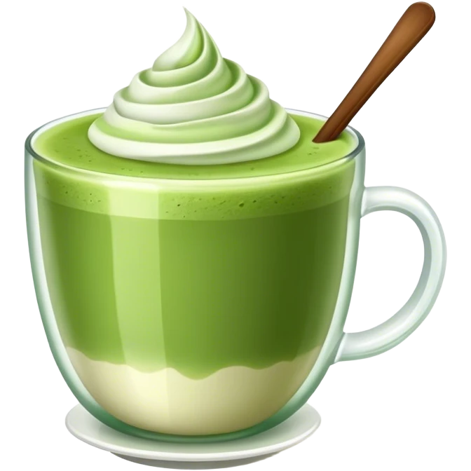   cup full of matcha latte emoji