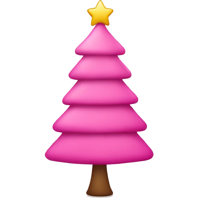 Pink Christmas tree emoji