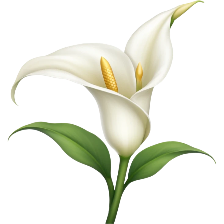White satin Calla emoji