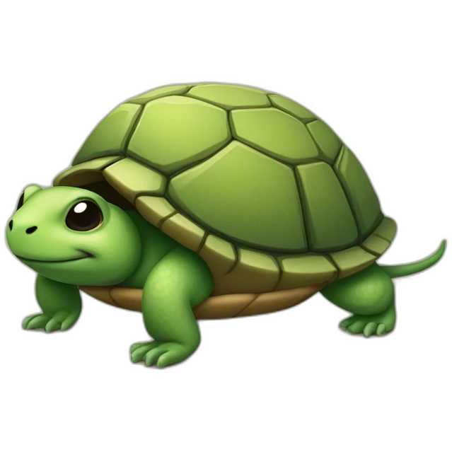 Une souris sur une tortue emoji