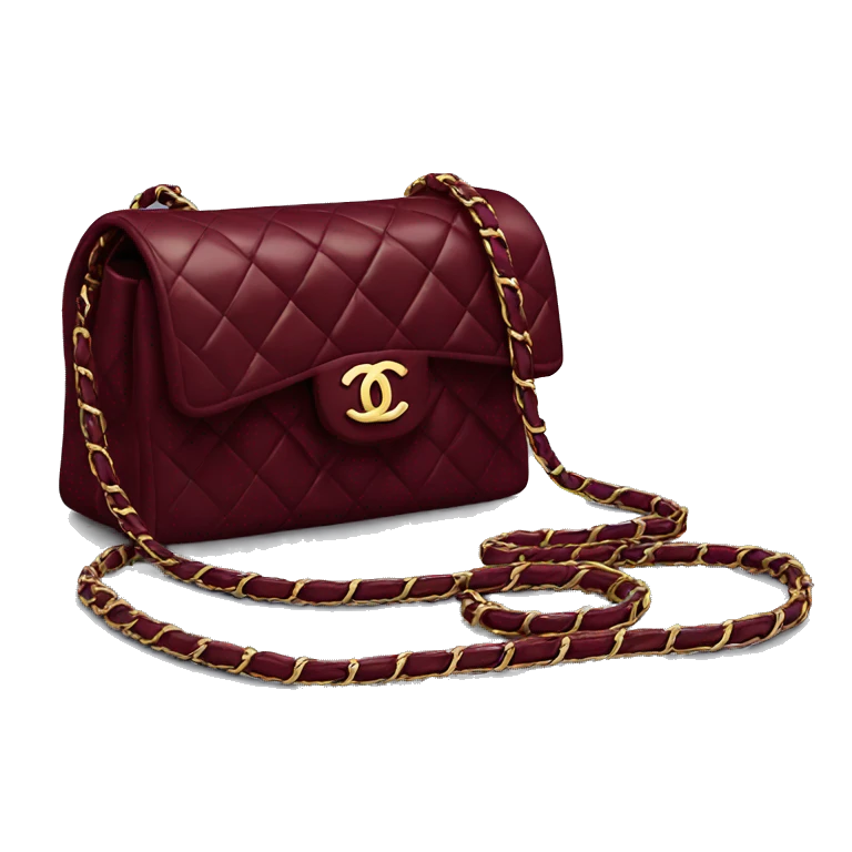 Chanel Dark red bag emoji