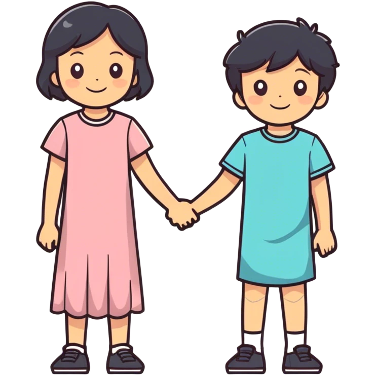 Boy with girl emoji
