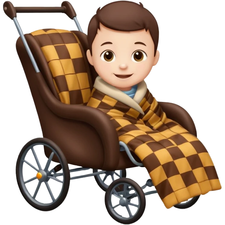 Baby in Chocolate push chair emoji