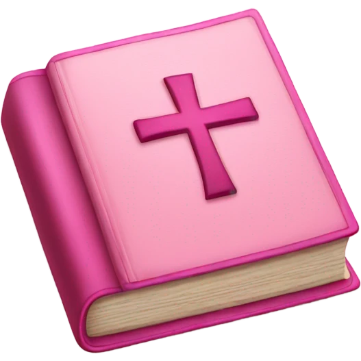 Pink bible emoji