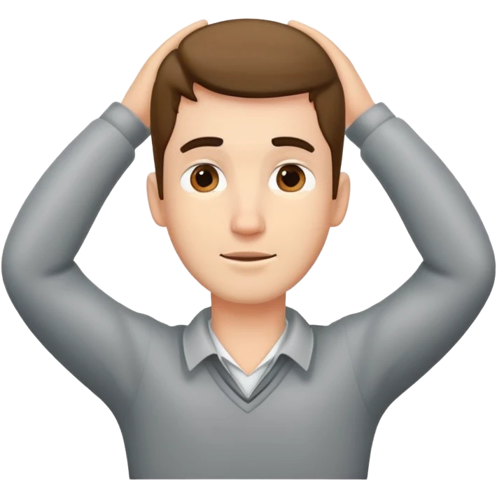 man with hands around neck emoji