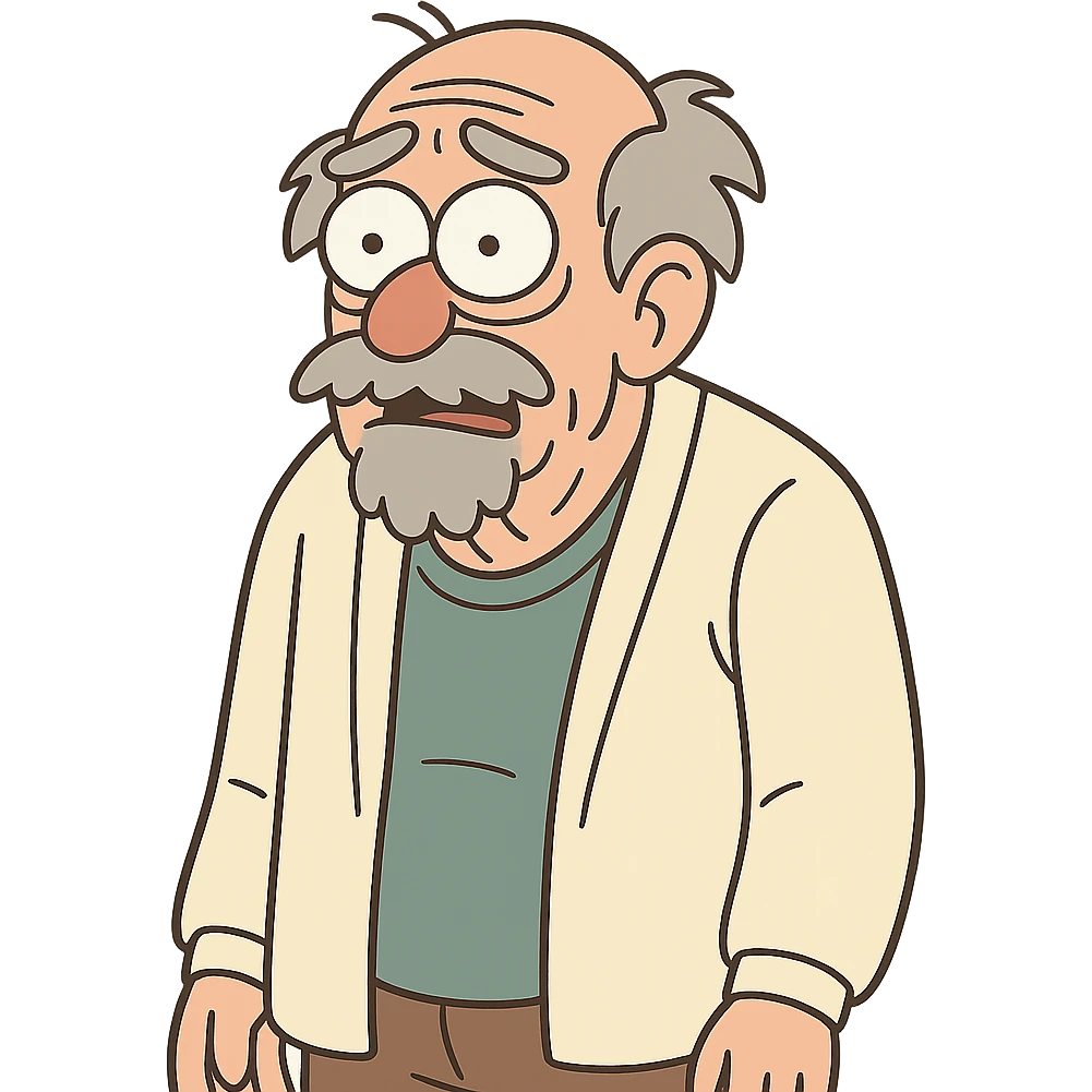 elderly white grandfather emoji