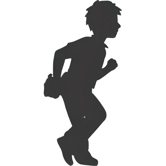 Climbing man silhouette side profile style of emoji emoji