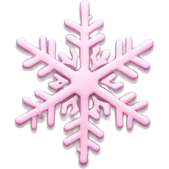 pastel pink snowflake  emoji