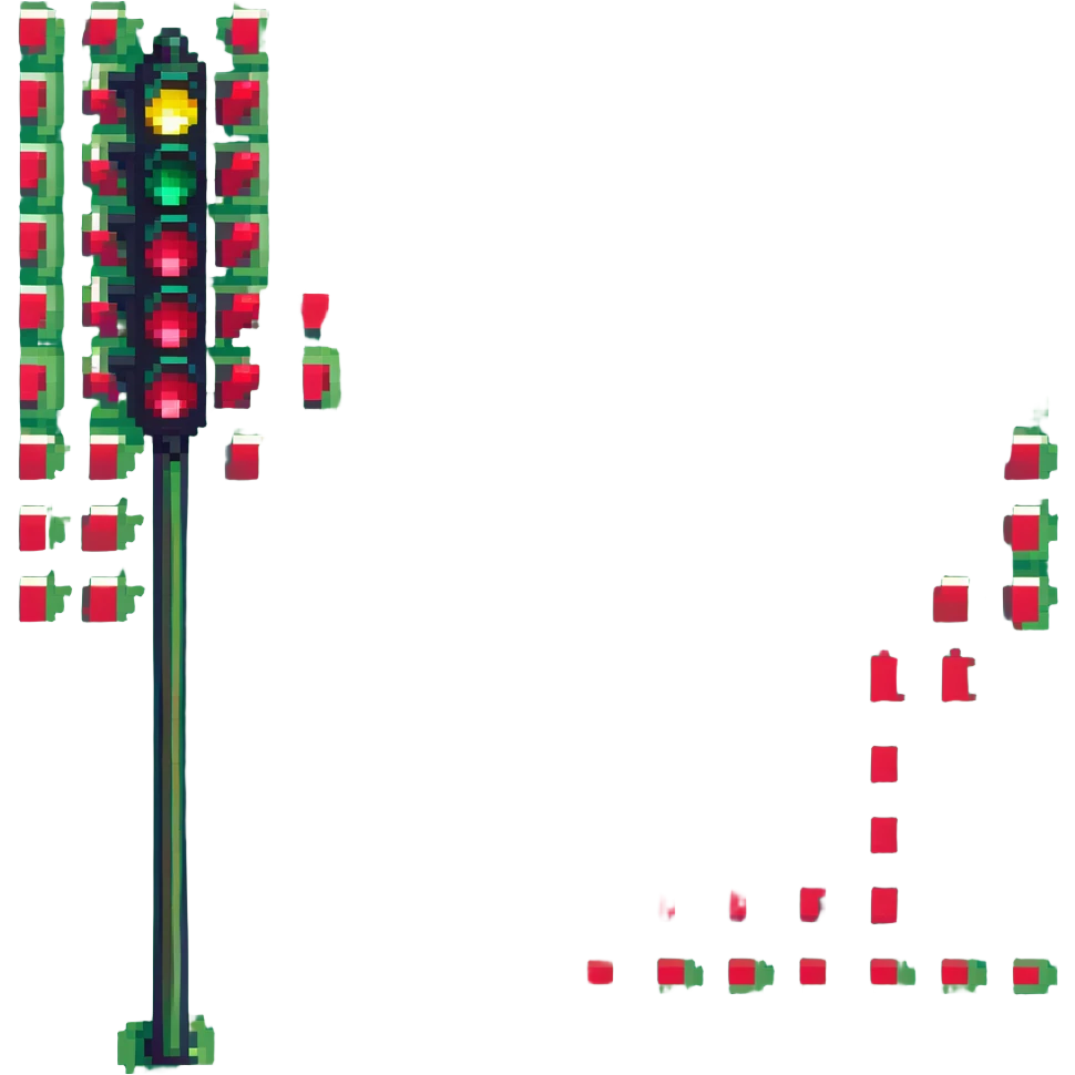 red traffic light emoji