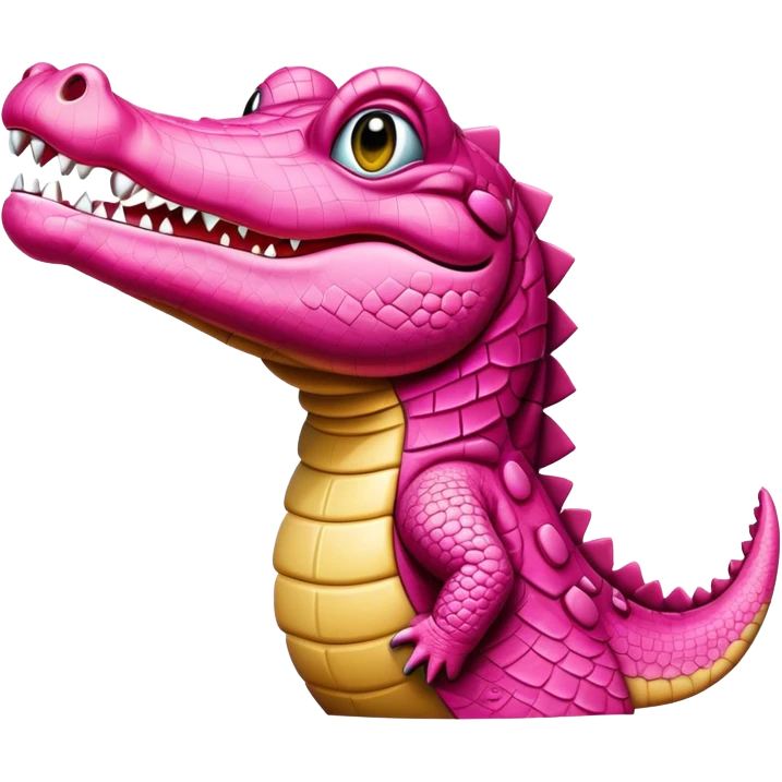 Pink crocodile emoji