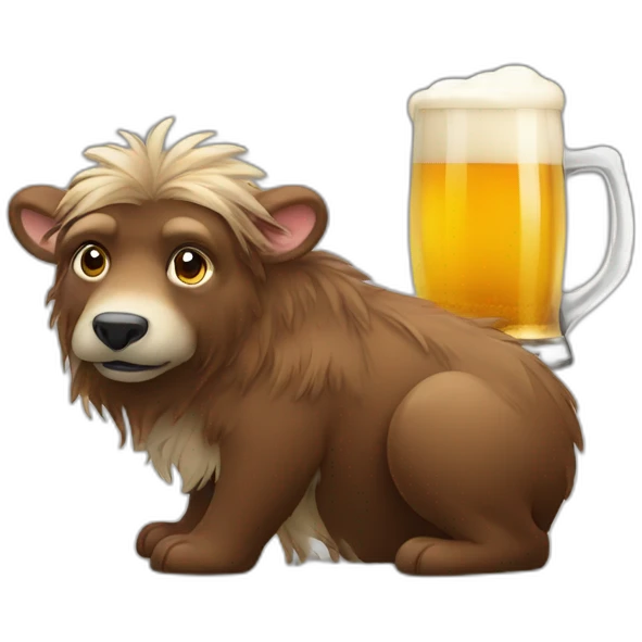 Sanglier avec bière emoji