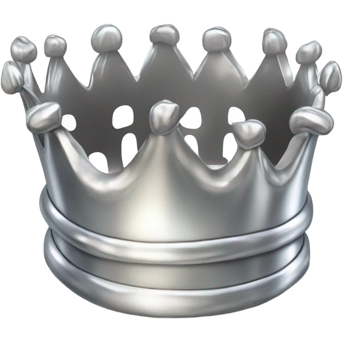 Silver tooth crown emoji