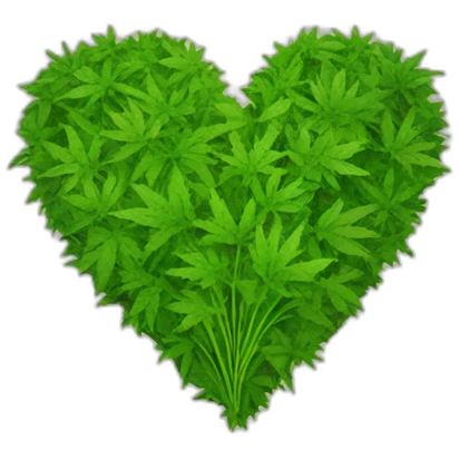 Weed heart emoji