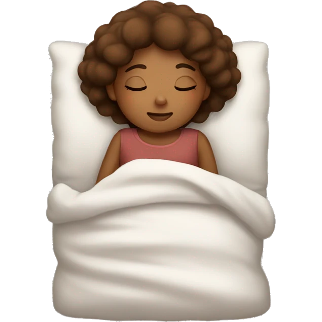 brown cozy girl sleeping  emoji
