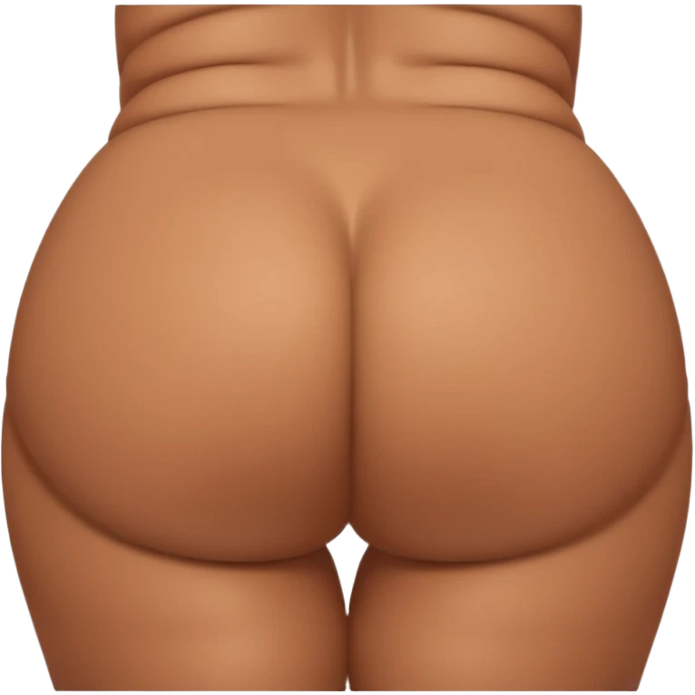 woman facing away from camera, big-round buttcheeks, butt-completely out and showing, plump juicy buttcheeks, woman without clothes emoji
