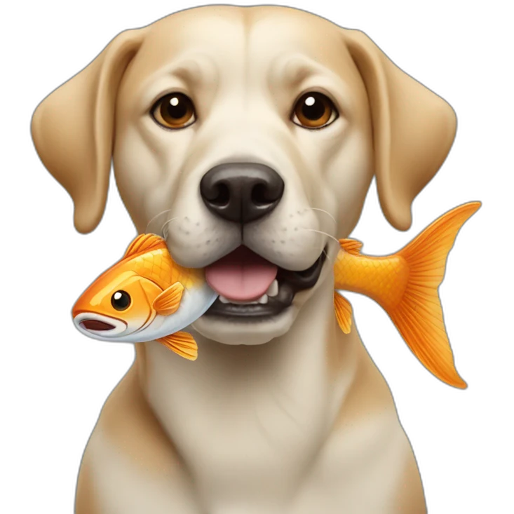 Dog with a fish mouth emoji