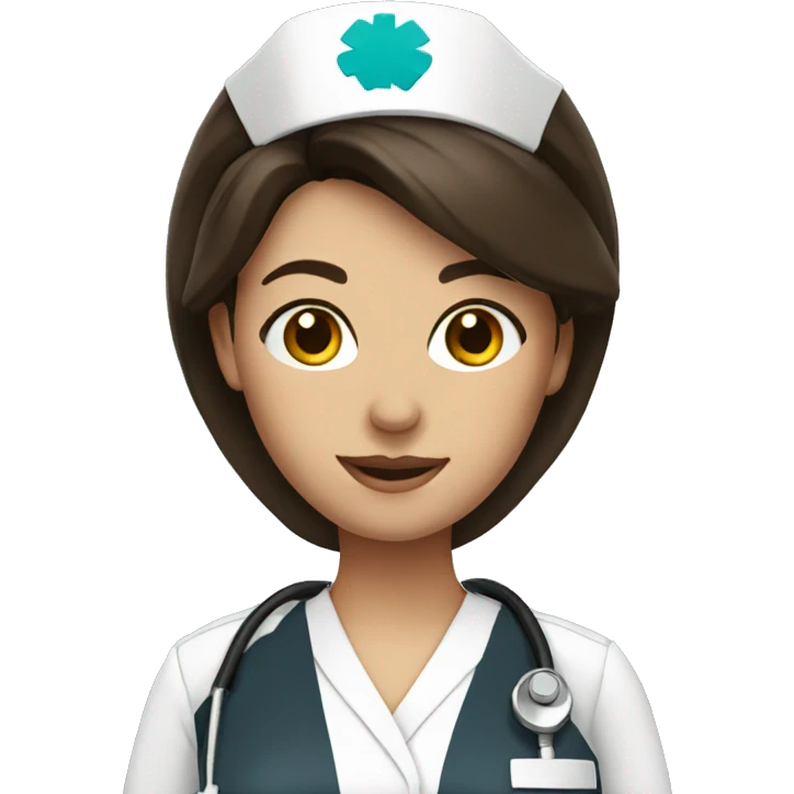 Brunette Nurse emoji