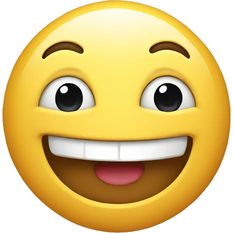 Laughing face emoji
