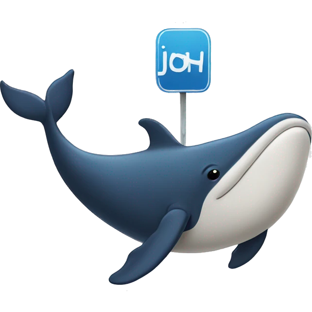 whale with a sign that says jonah emoji