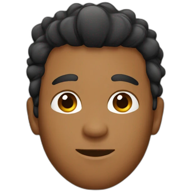 Brown Boy Square facewith spike Hair emoji
