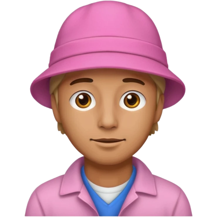 man with a pink hat emoji emoji