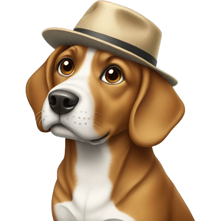 Dog wearing hat  emoji