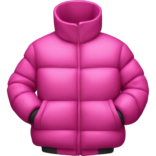 hot pink puffer jacket isolated  emoji