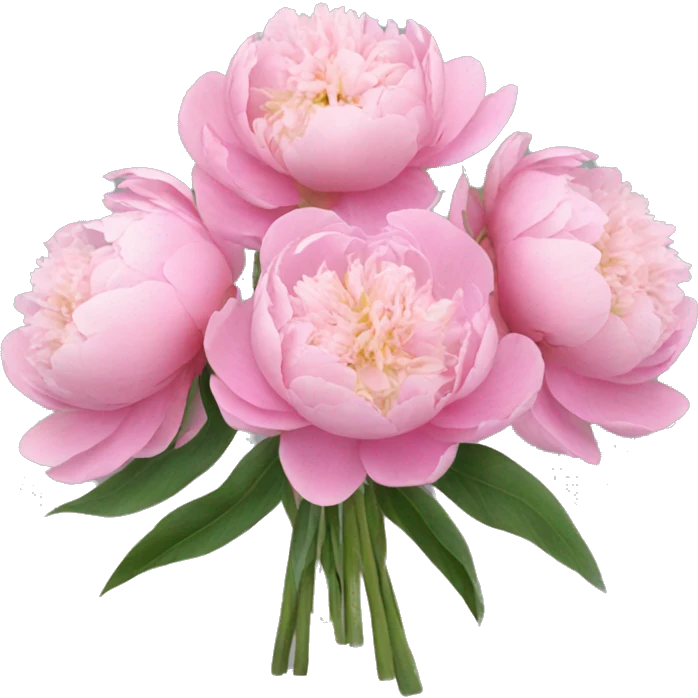Bouquet of pink peonies emoji