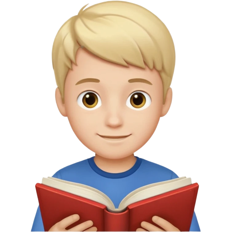 boy reading emoji
