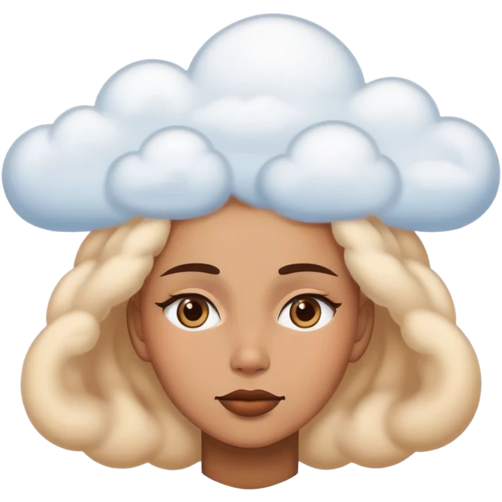 Woman with head in the clouds emoji