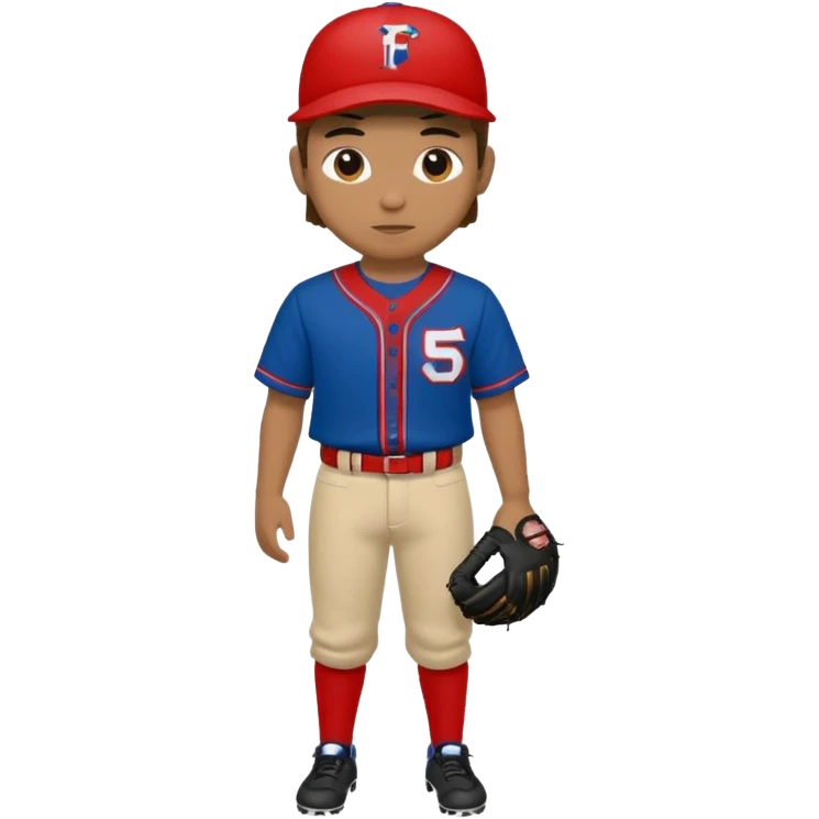 baseball player blue (#00A3E0) and red (#F9423A) emoji