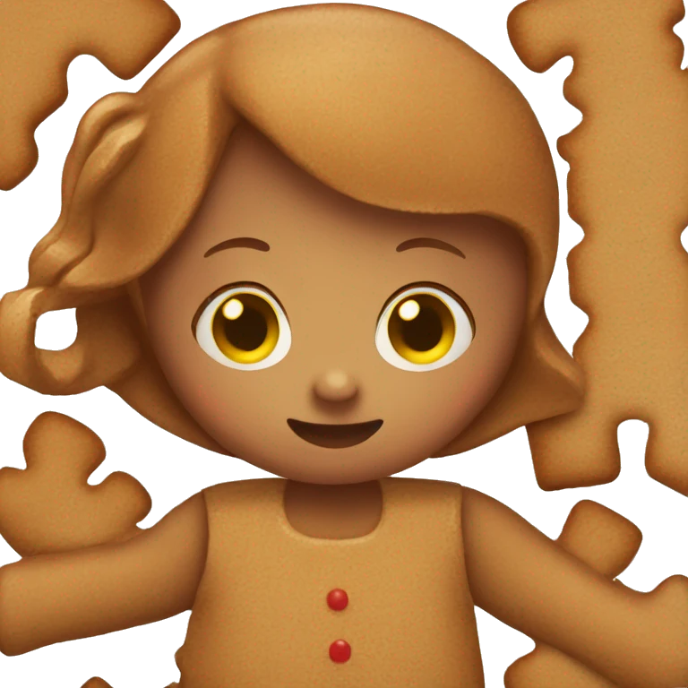 Cute gingerbread girl emoji
