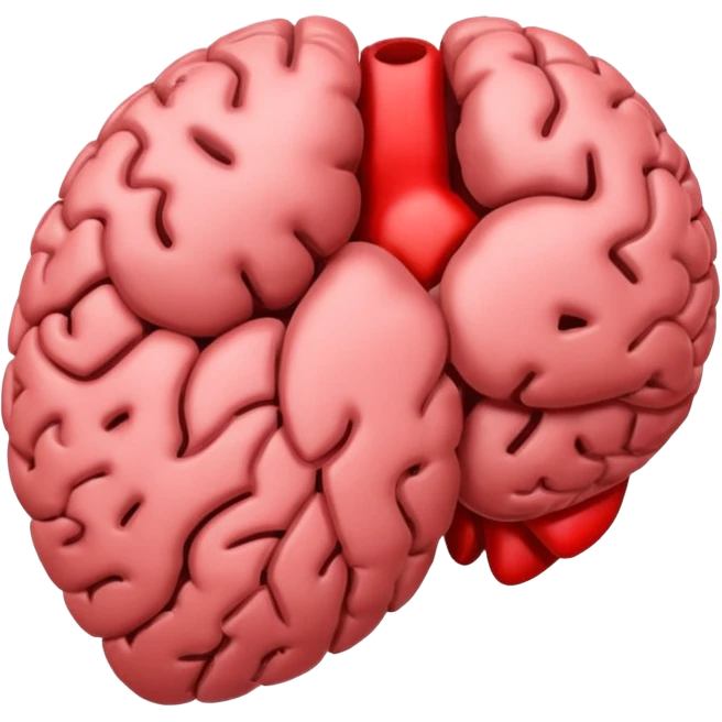 Brain and heart emoji