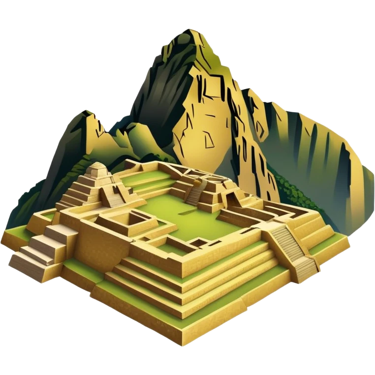 Machu Picchu de oro emoji