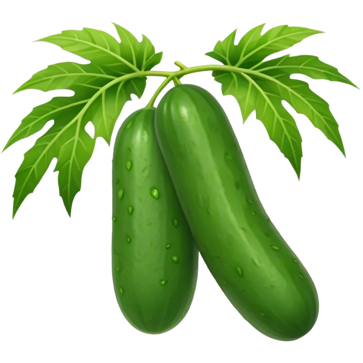 2 cucumbers on palm branch emoji