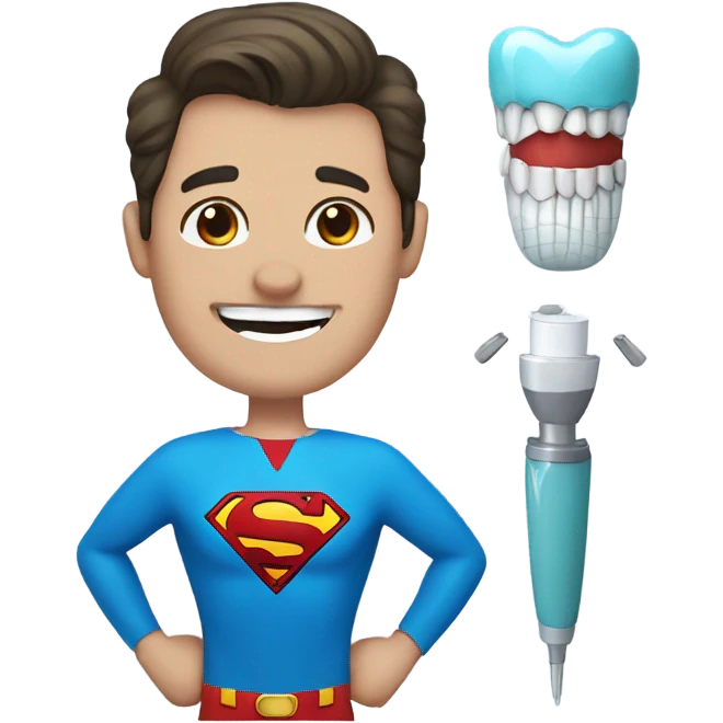 Superman as a dentist  emoji