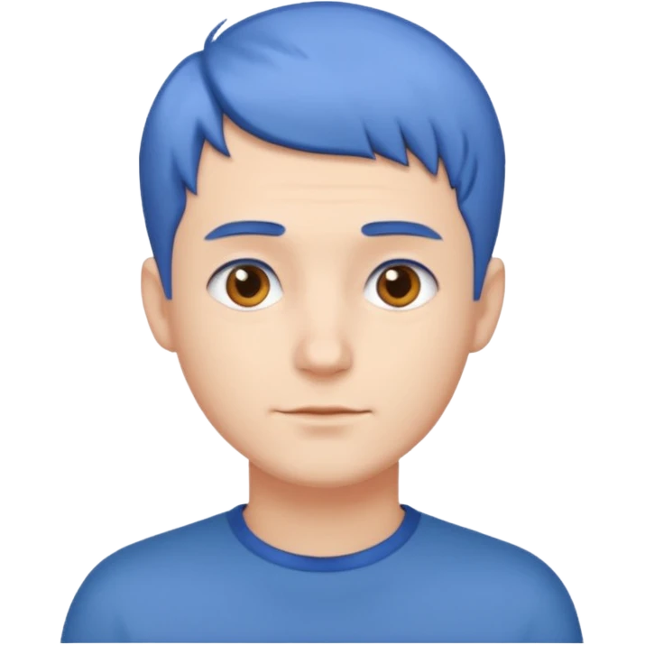 Short Blue Hair Man emoji