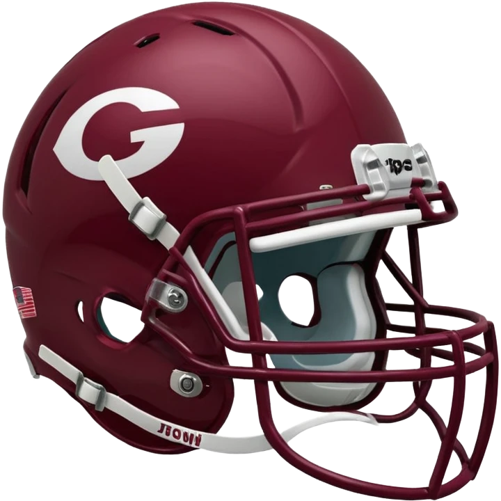 College football player helmet in maroon color emoji