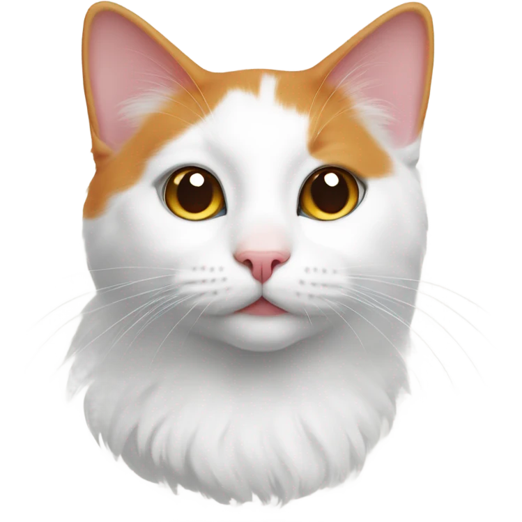 Cute turkish van cat emoji