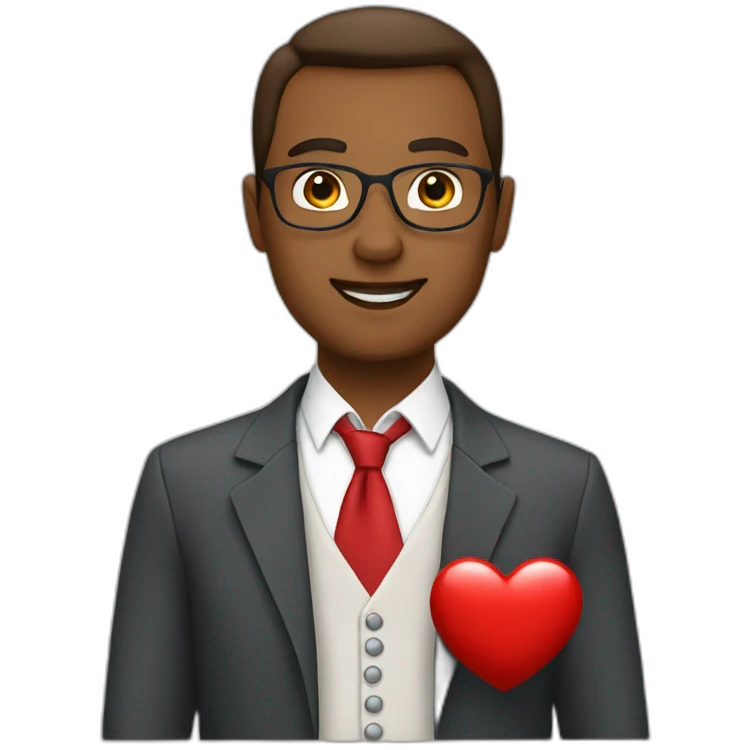 Teacher with heart emoji