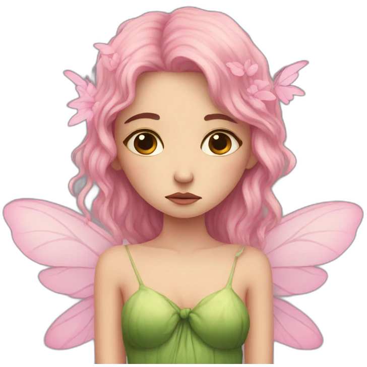 Sad nature fairy emoji