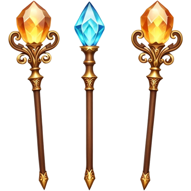 Three magical Wands emoji