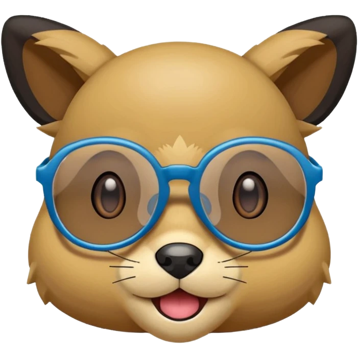 scotel pokemon with glasses and cute emoji