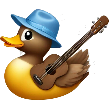 Un canard qui écoute de la musique  emoji
